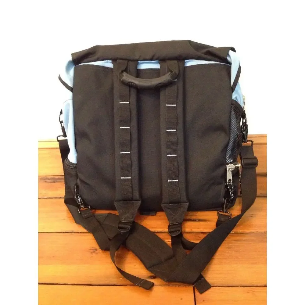 LL Bean Personalized Black Blue Hannah Satchel Bookbag Laptop Messenger Bag